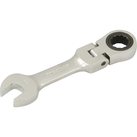 Dynamic Tools 11mm Stubby Flex Head Ratcheting Wrench D076311
